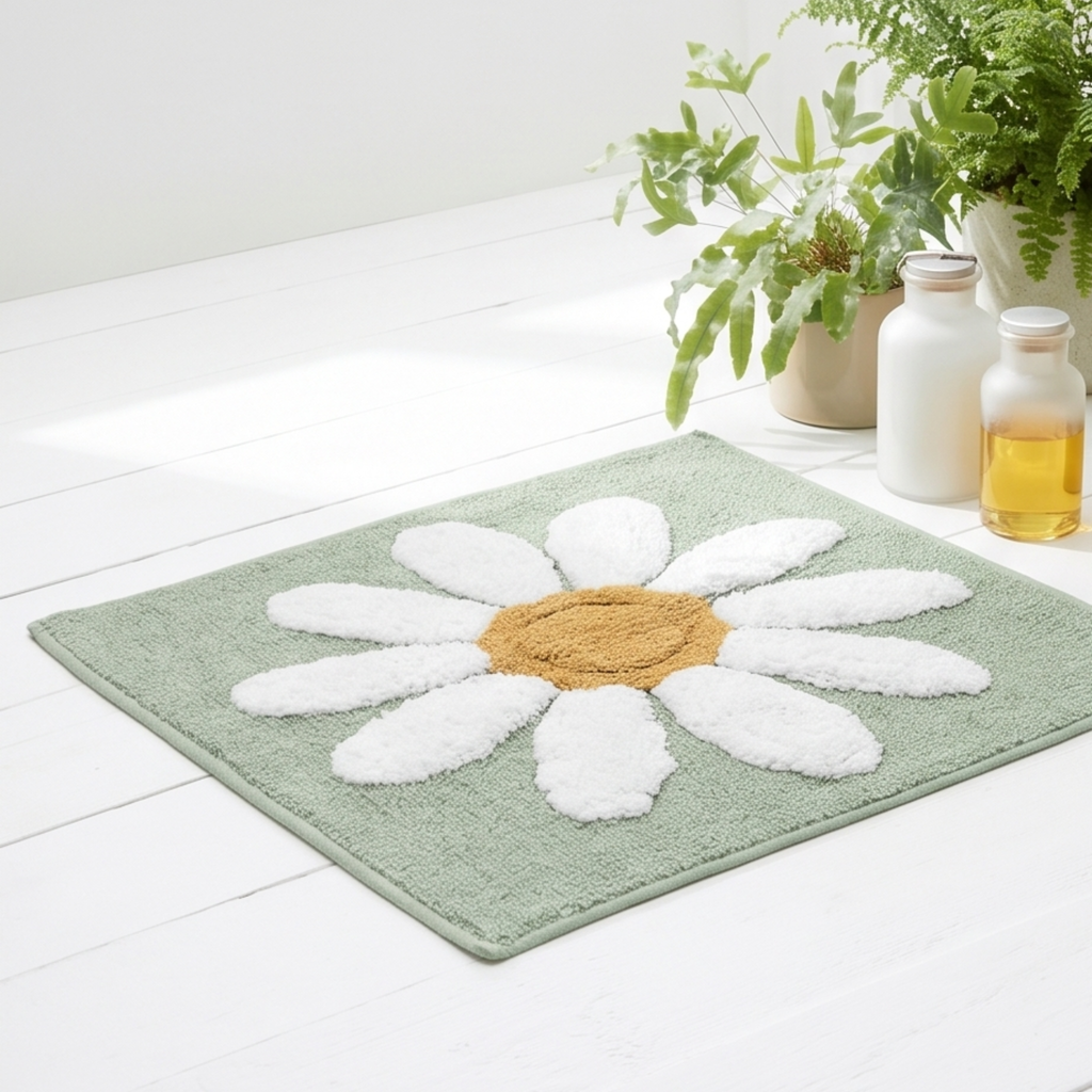 Daisy Cotton Shower Mat