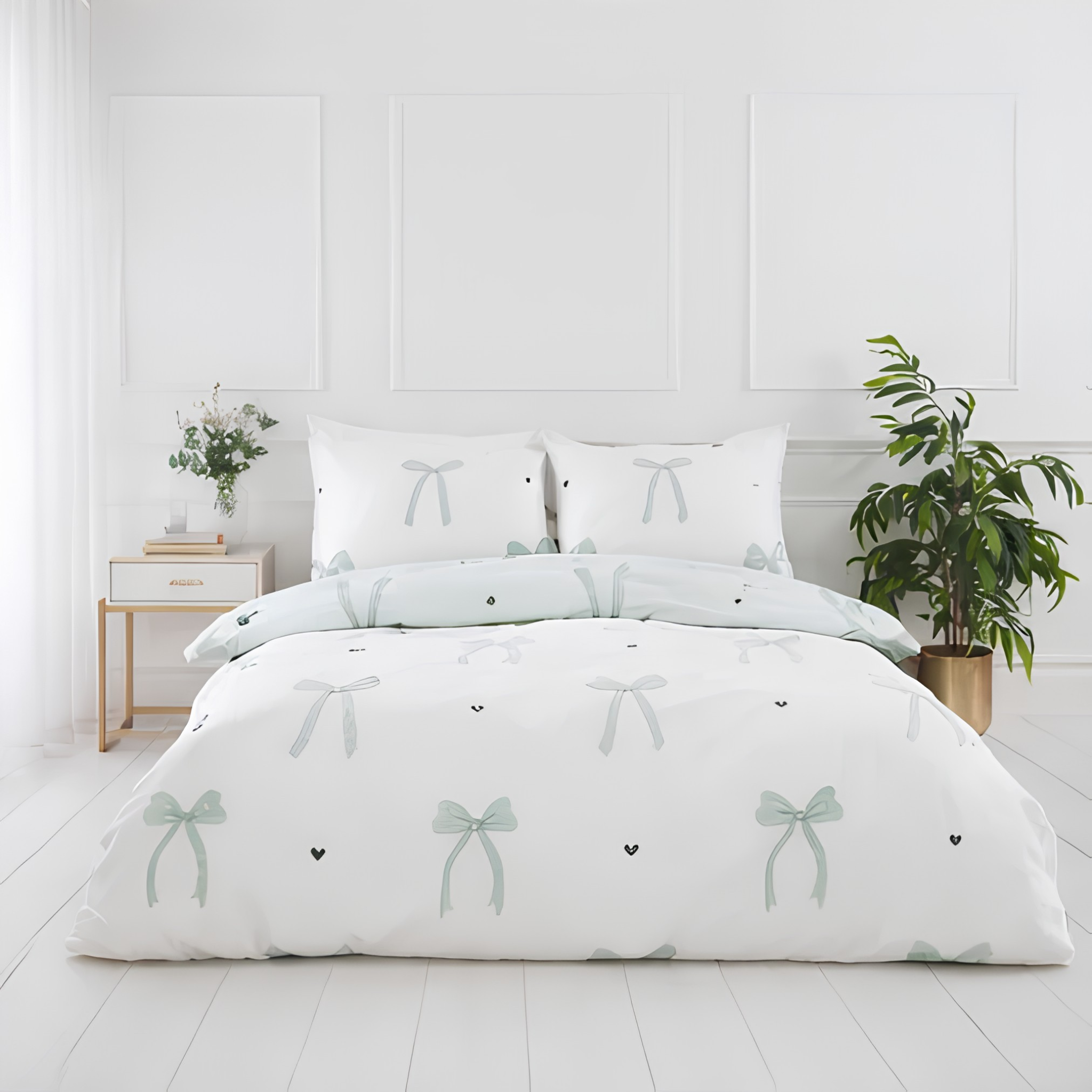 Bows Green Bedding Set