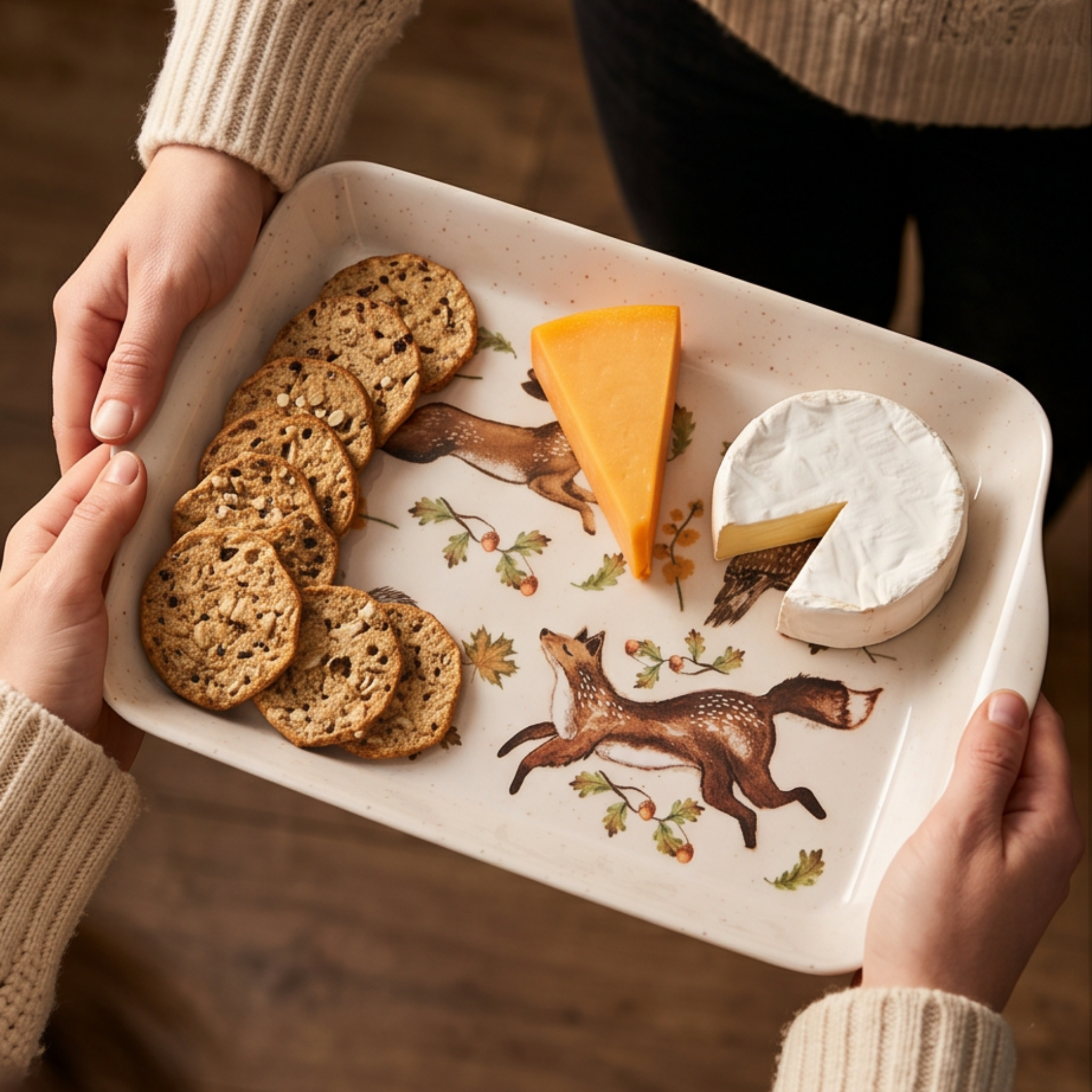 Forest Fable ( Owl, Rabbit)  - Scatter Tray