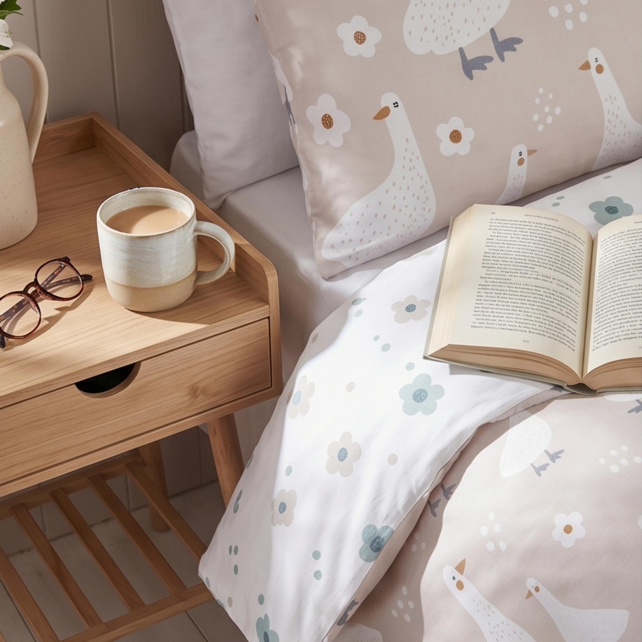 Jemima Natural   Bedding Set