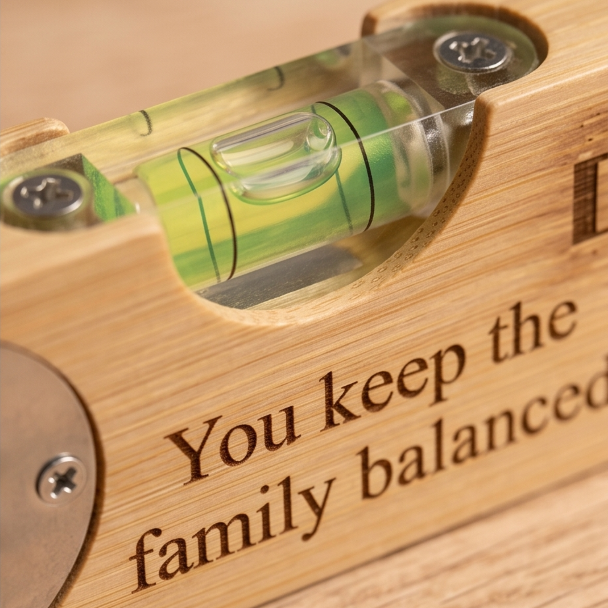 Personalised Bamboo Spirit Level & Bottle Opener