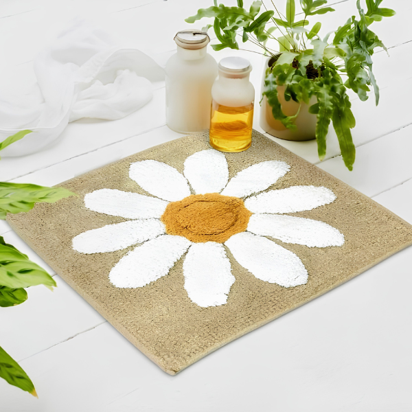 Daisy Cotton Shower Mat