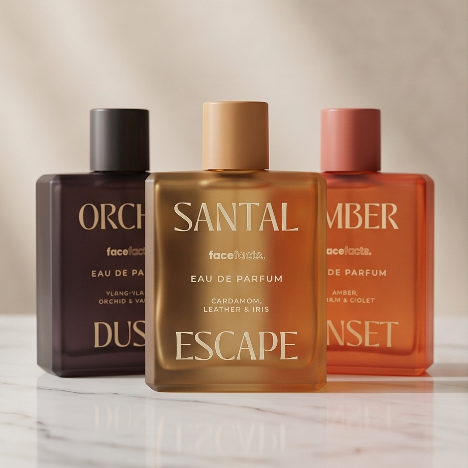 Personalised Face Facts Fragrance Sunset Amber