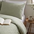 Seersucker Green Bedding Set
