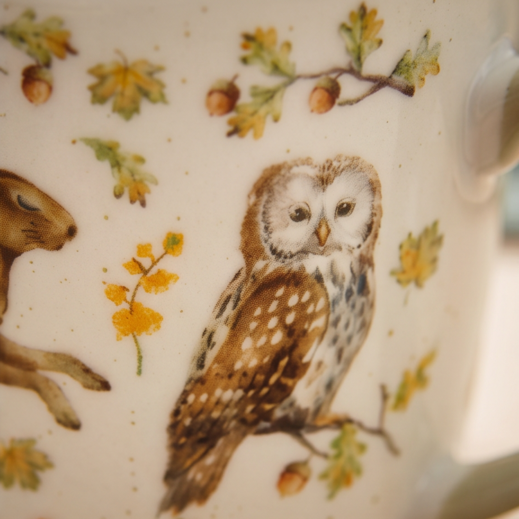 Forest Fable ( Owl, Rabbit)  - Mug