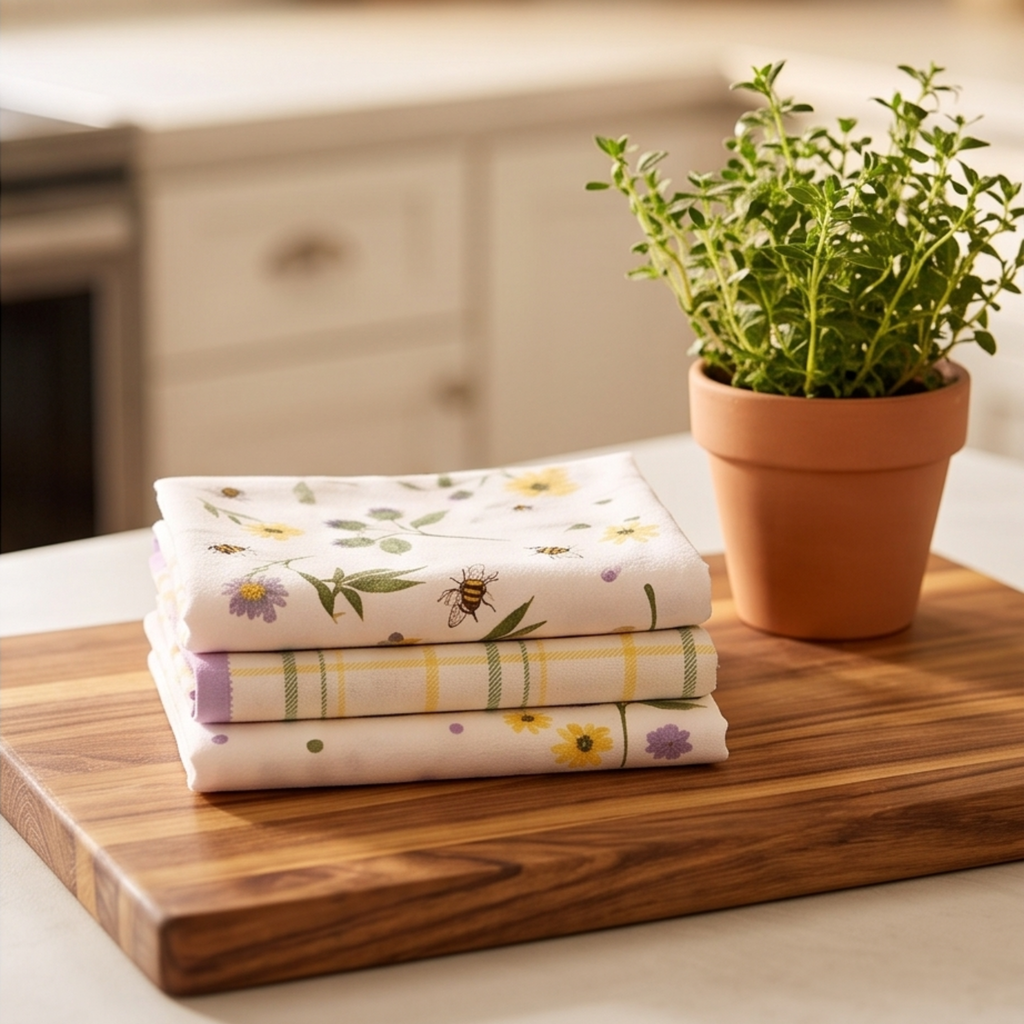 Tea Towel 3pk - Floral Bee
