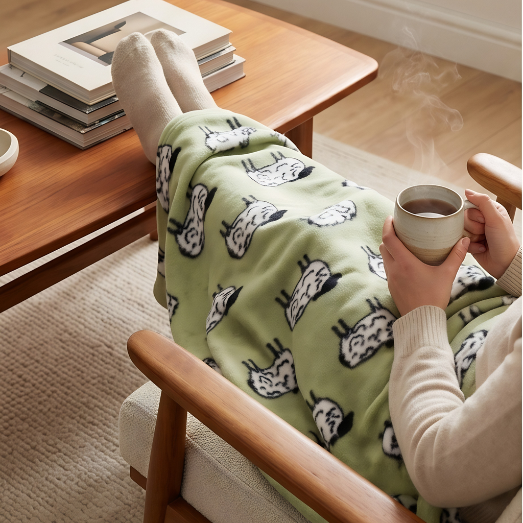 Fleece Blanket Throw - Sheep Design