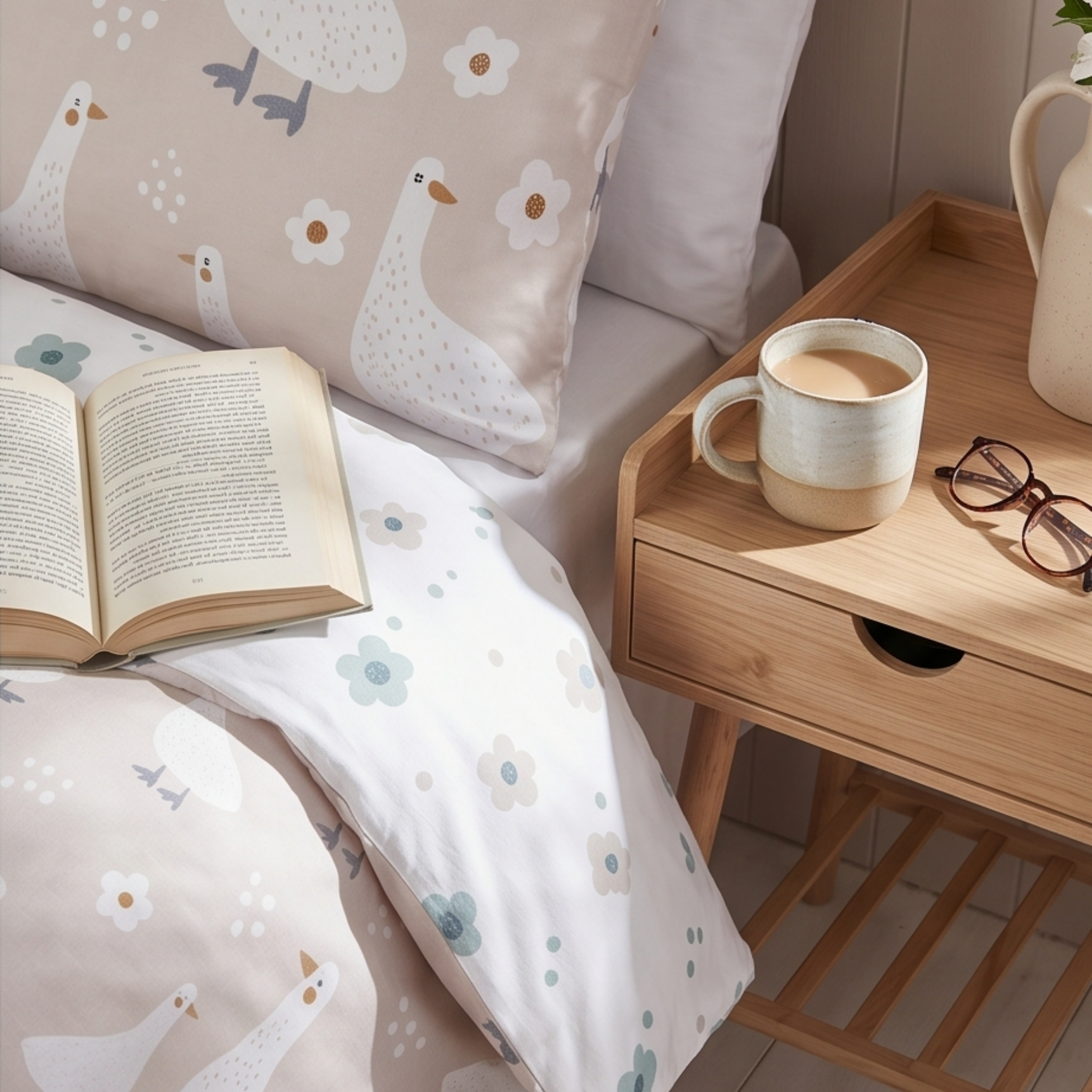 Jemima Natural   Bedding Set