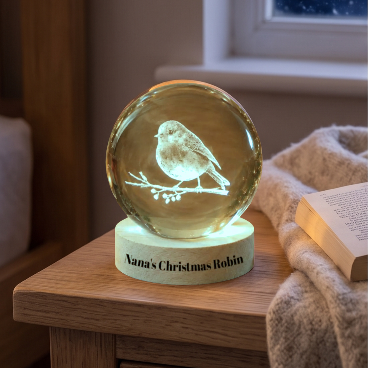 Personalised InLit GloBall - Christmas Tree