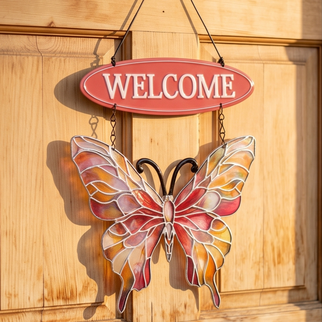 Butterfly Welcome Sign