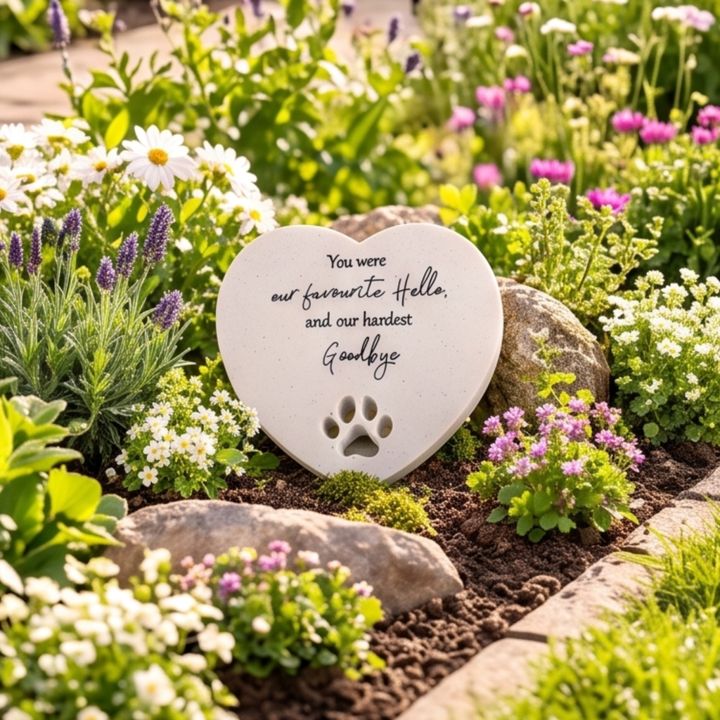 Pet Memorial Heart Stone