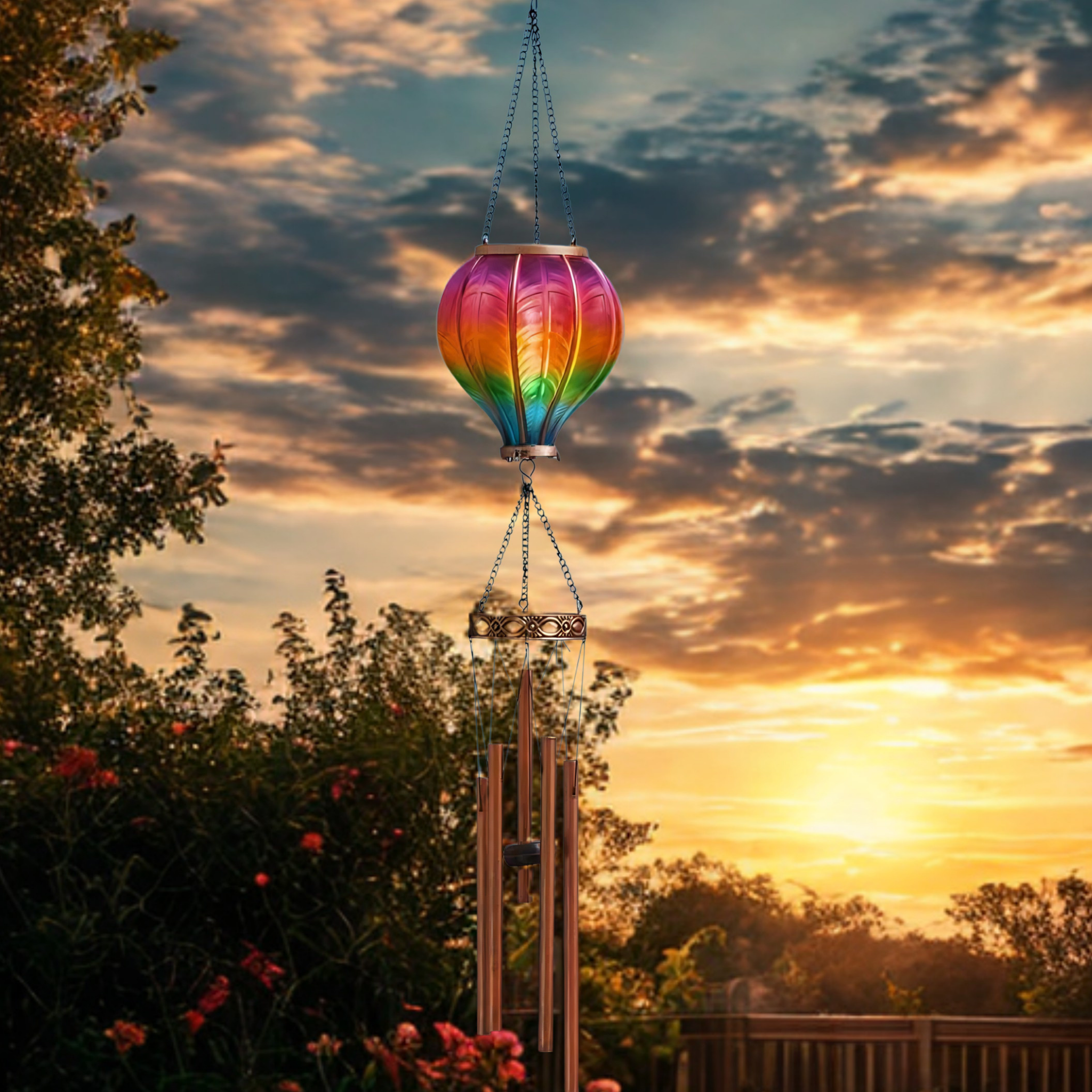 Solar Rainbow Balloon Chime