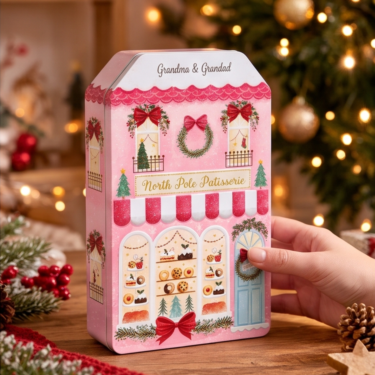 Personalised North Pole Patisserie Tin