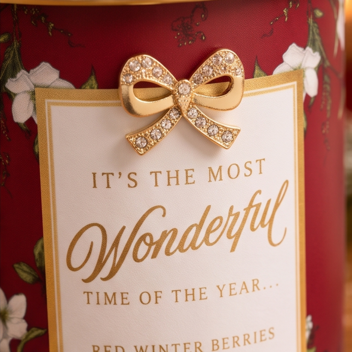 Personalised Christmas Madelaine Candle Red