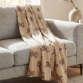 Fleece Blanket - Natural Highland Cow