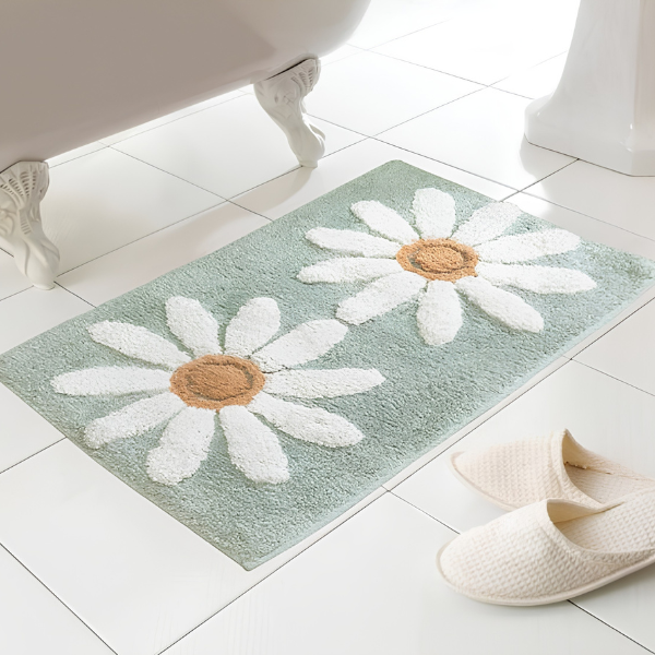 Daisy Cotton Bath Mat