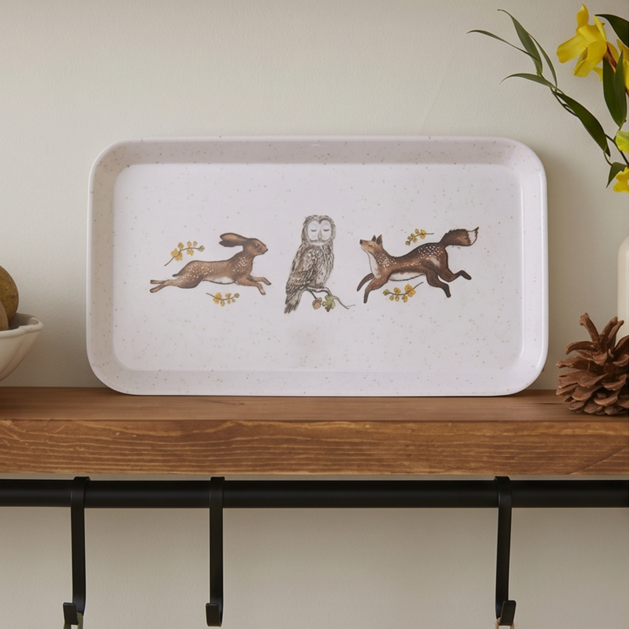 Forest Fable ( Owl, Rabbit)  - Scatter Tray