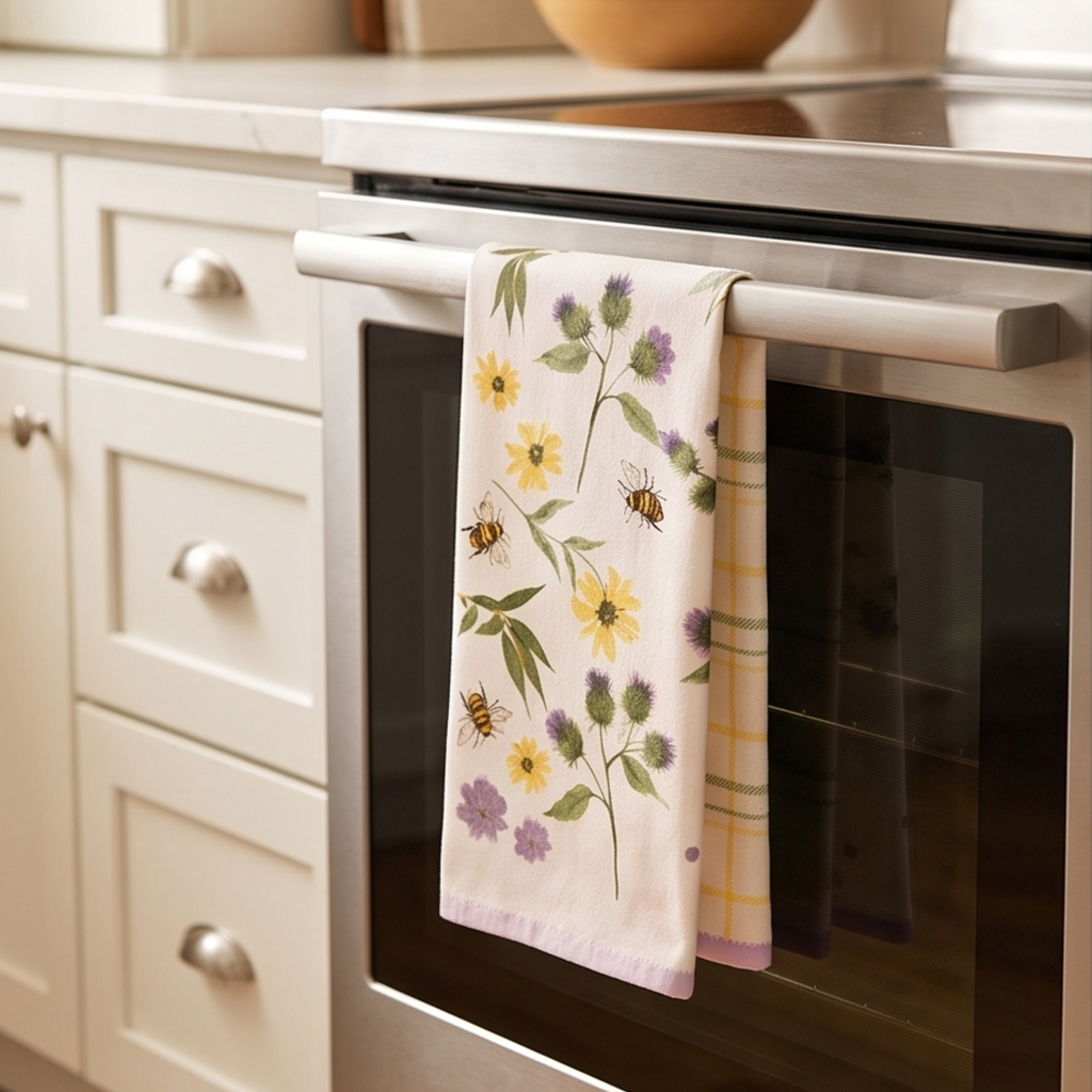 Tea Towel 3pk - Floral Bee