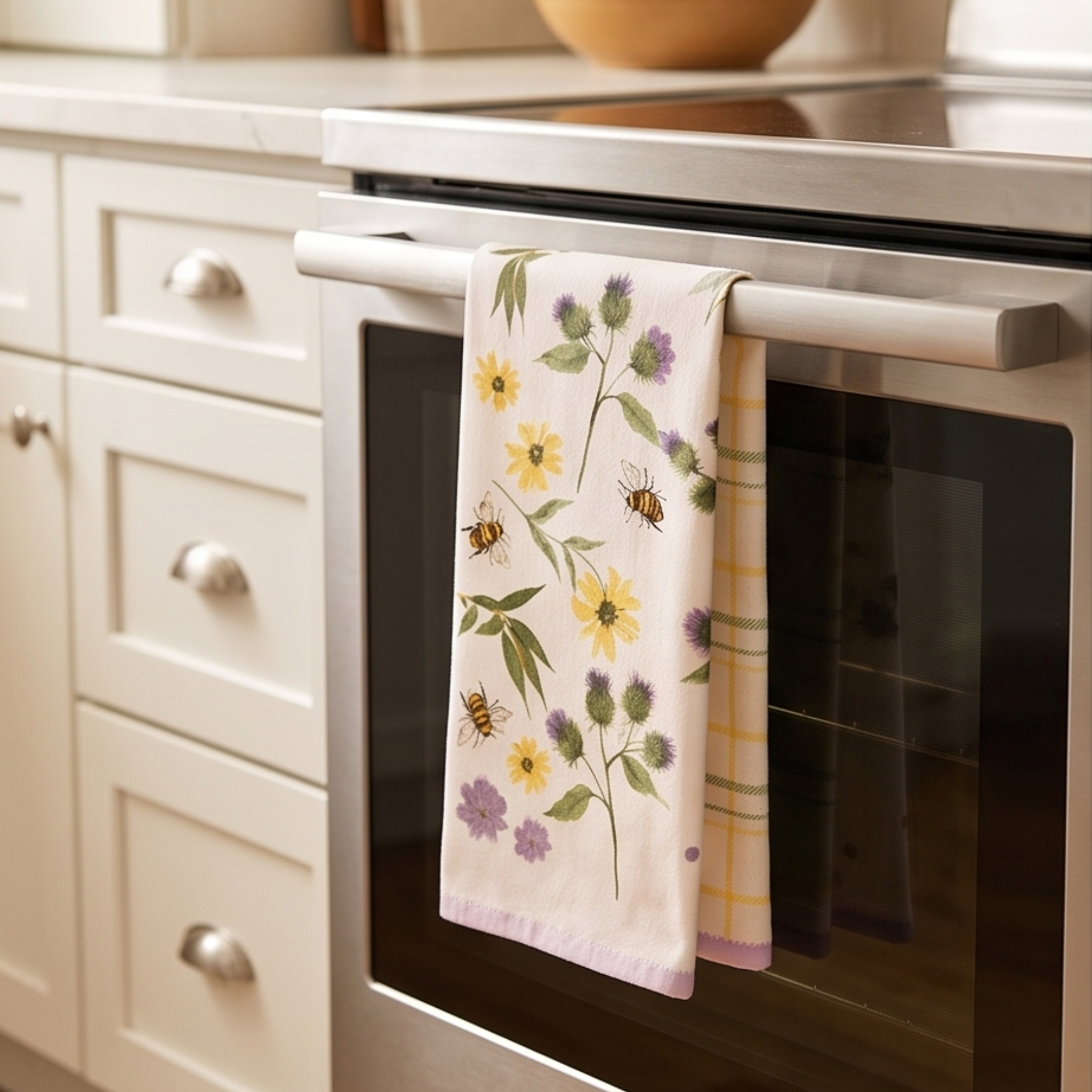 Tea Towel 3pk - Floral Bee
