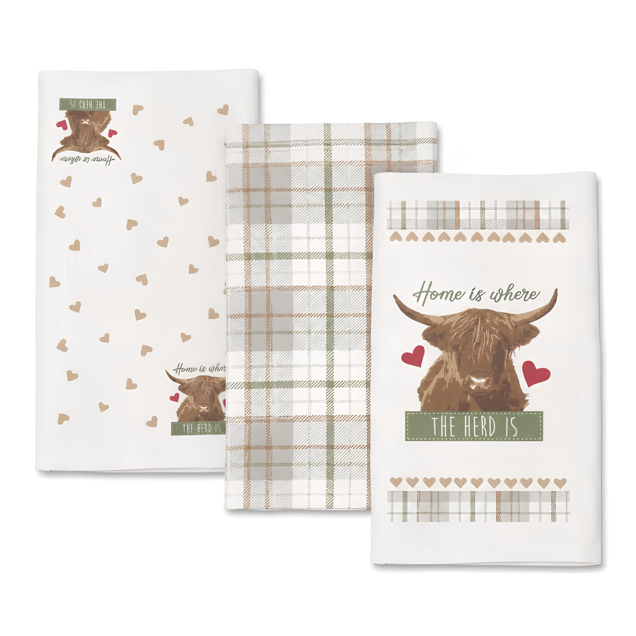 Tea Towel 3pk - Highland Cow