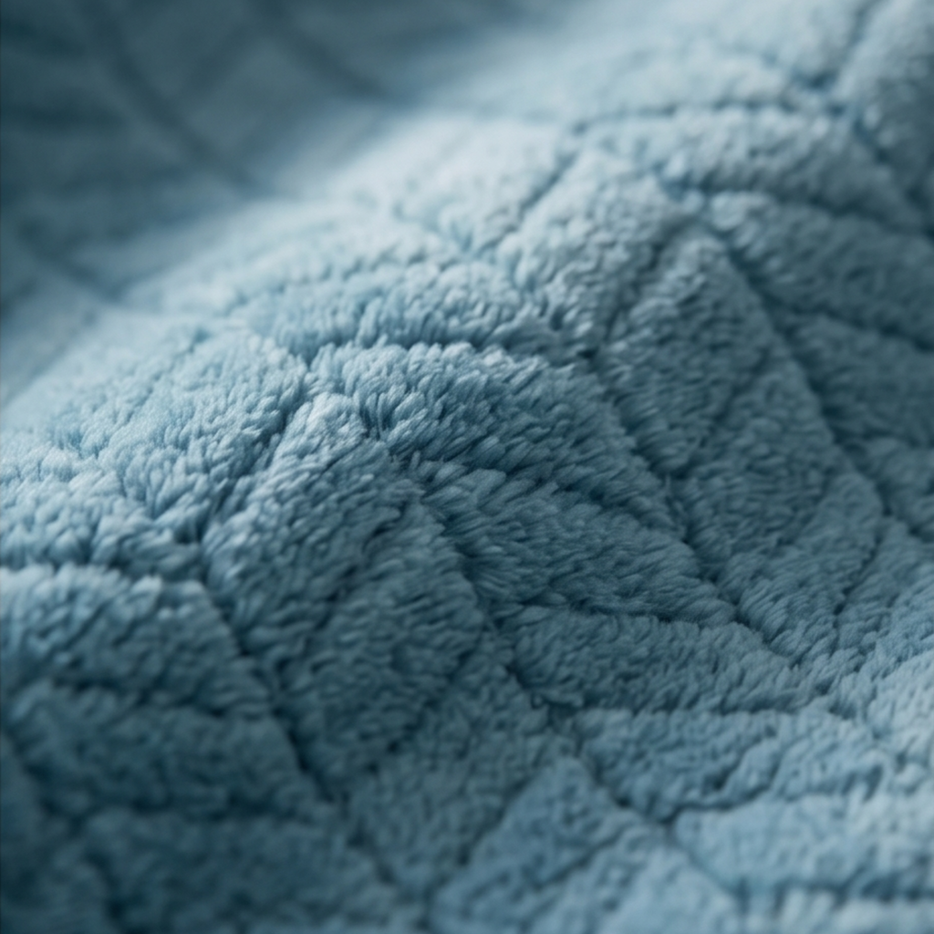 Luxury Teddy Bedding Blue Chevron
