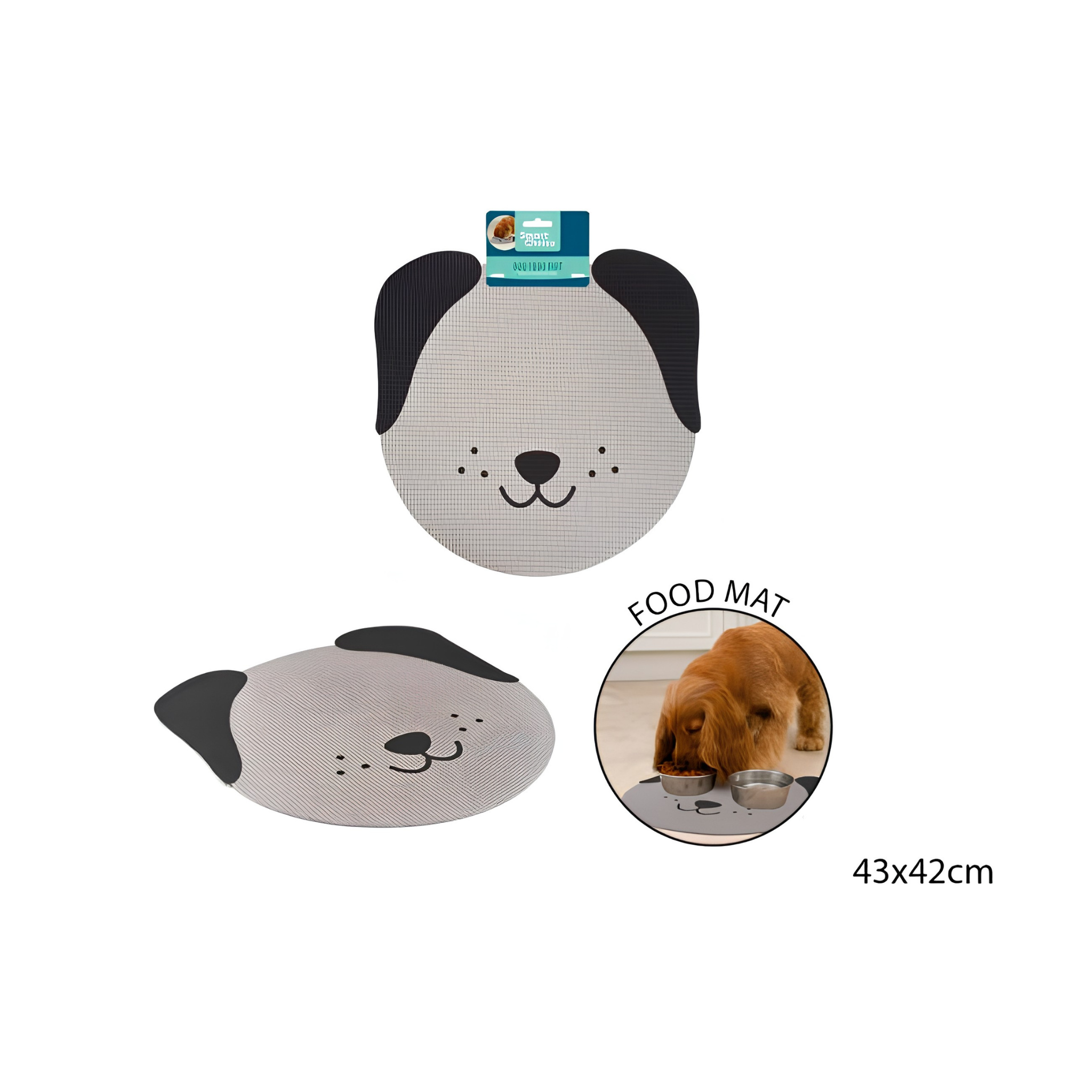 Anti Slip Cat or Dog Head Food Mat