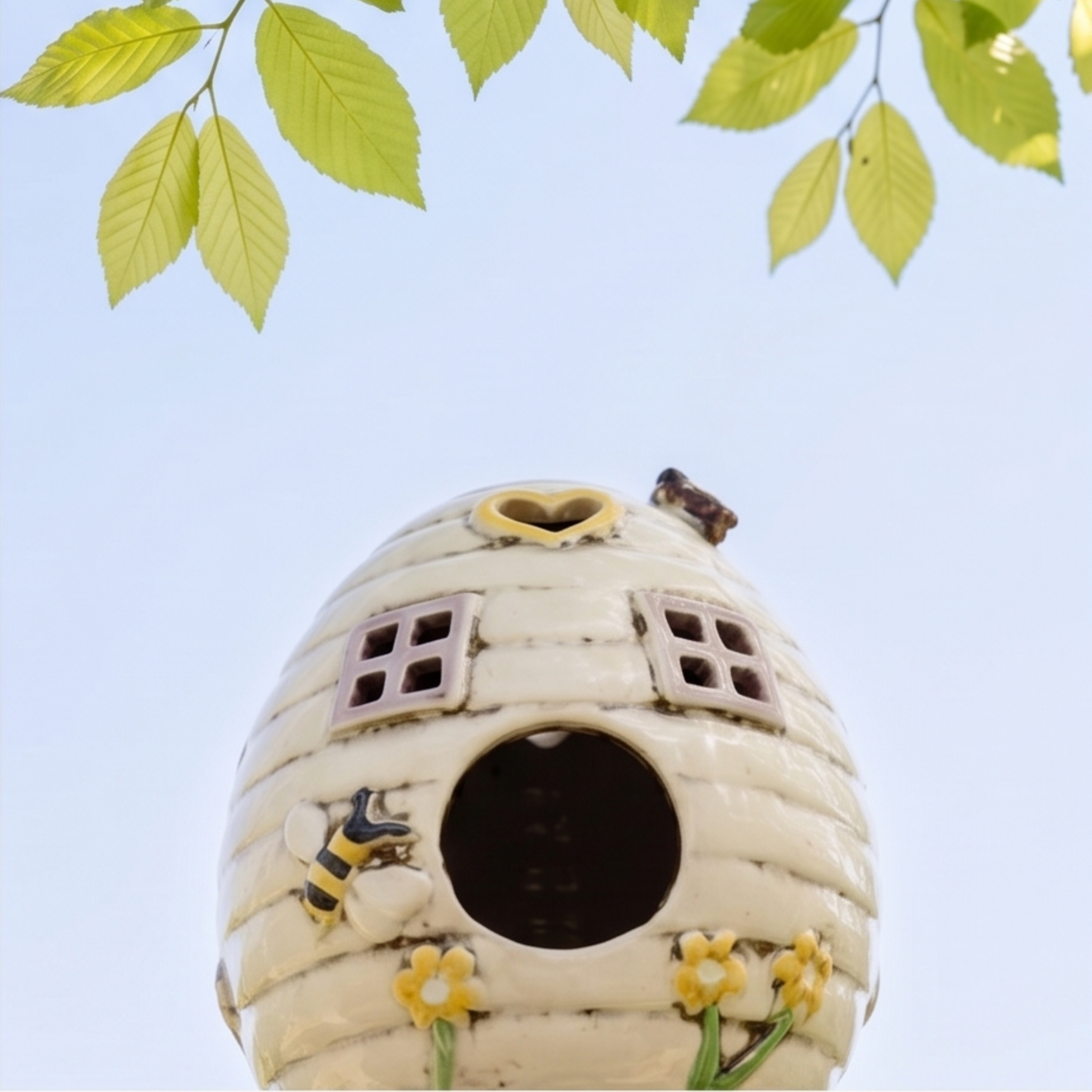 Village Pottery Beehive Bird House