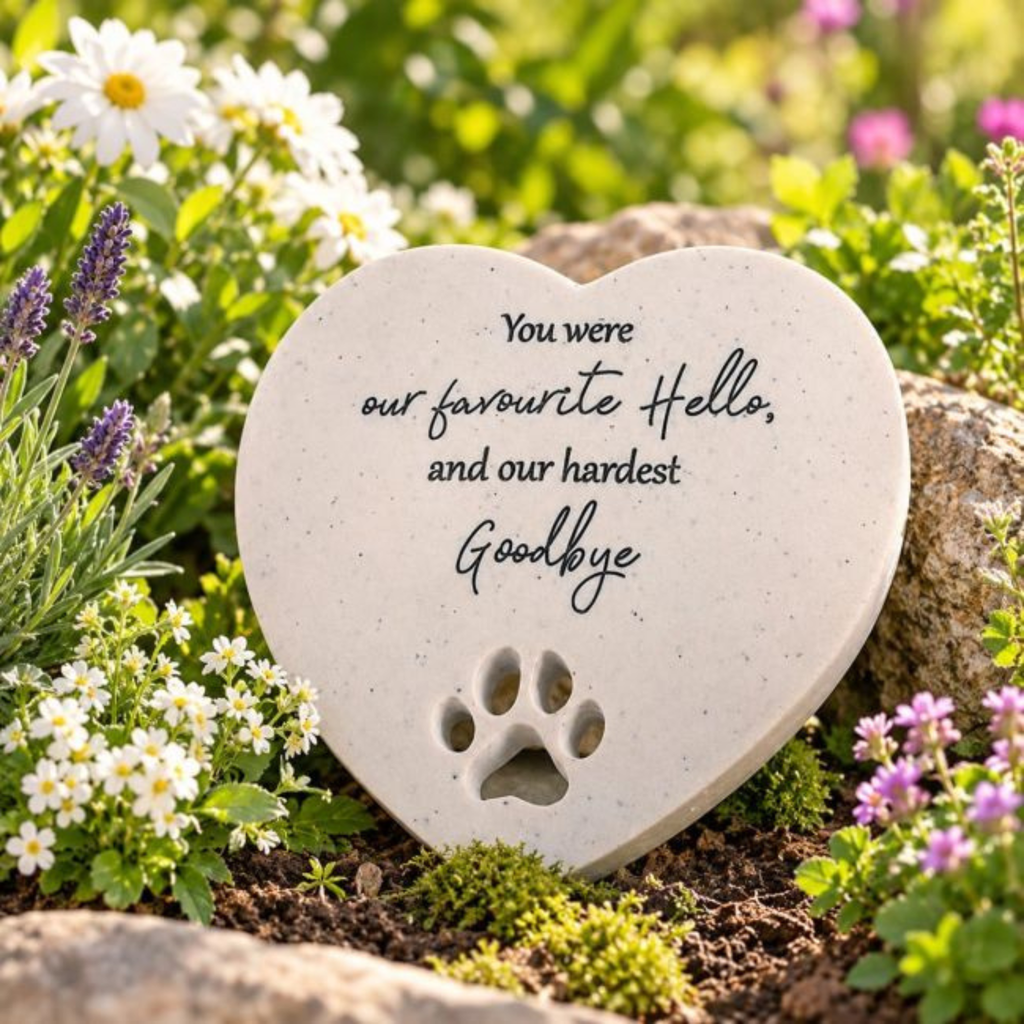 Pet Memorial Heart Stone