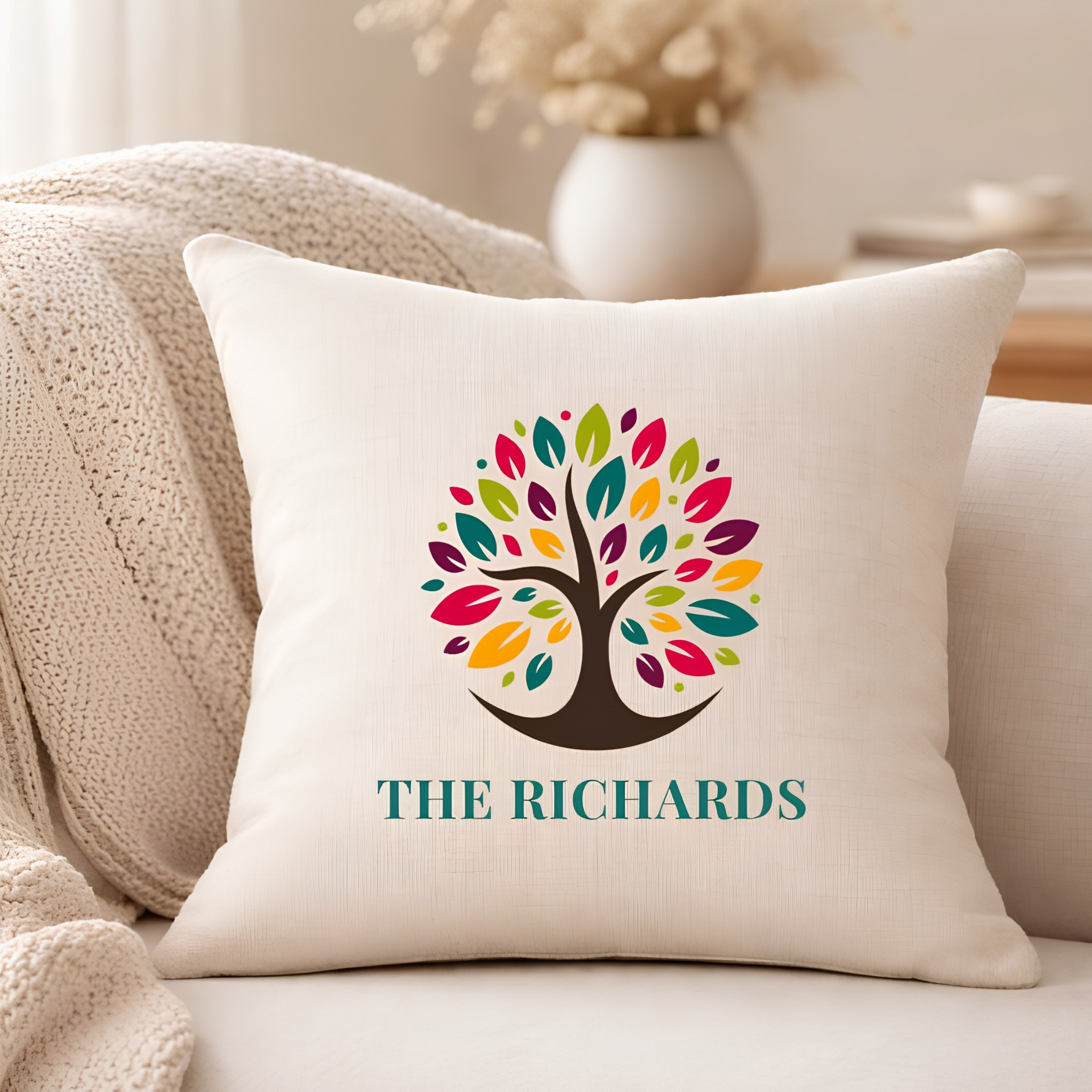 Personalised Linen Cushion Cover