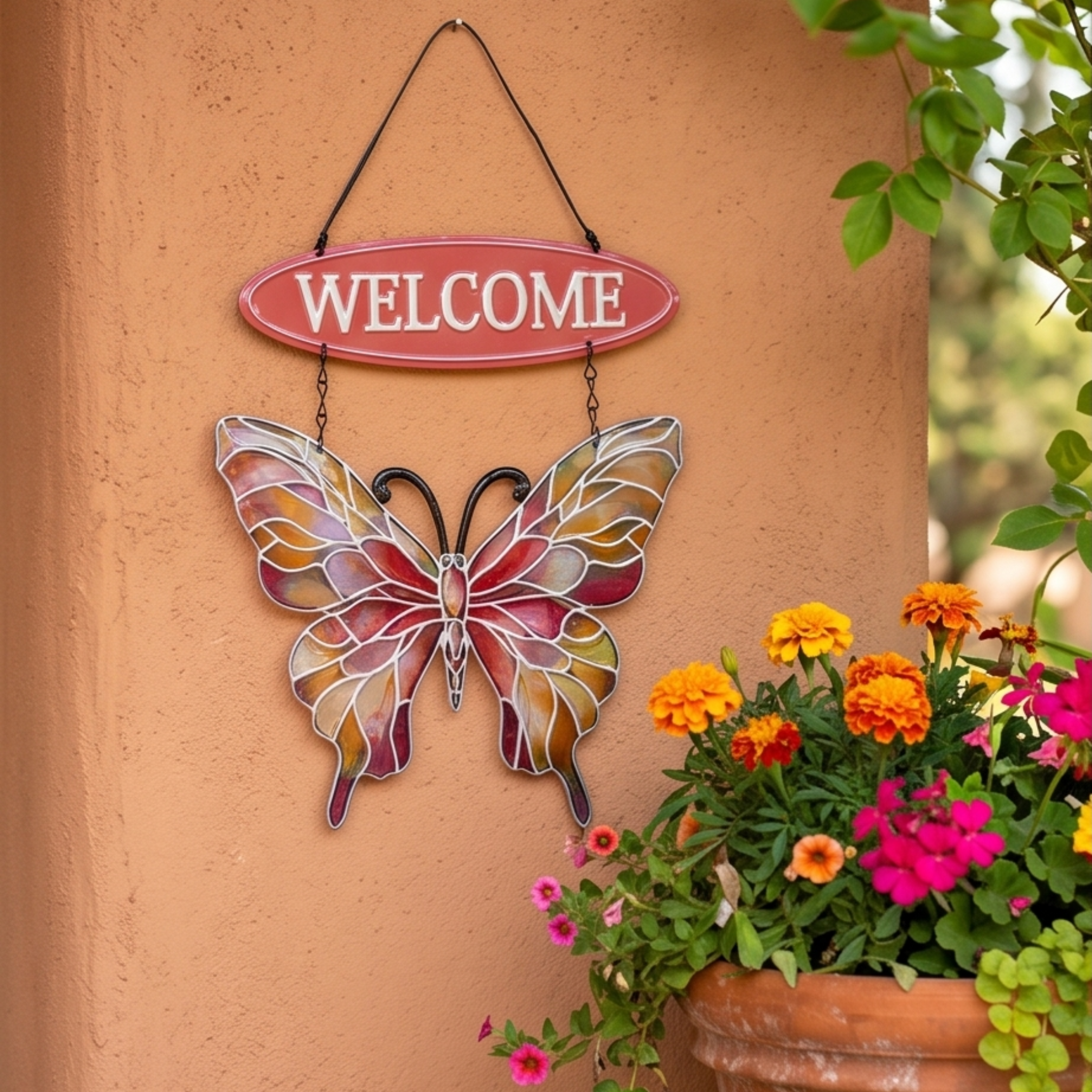 Butterfly Welcome Sign