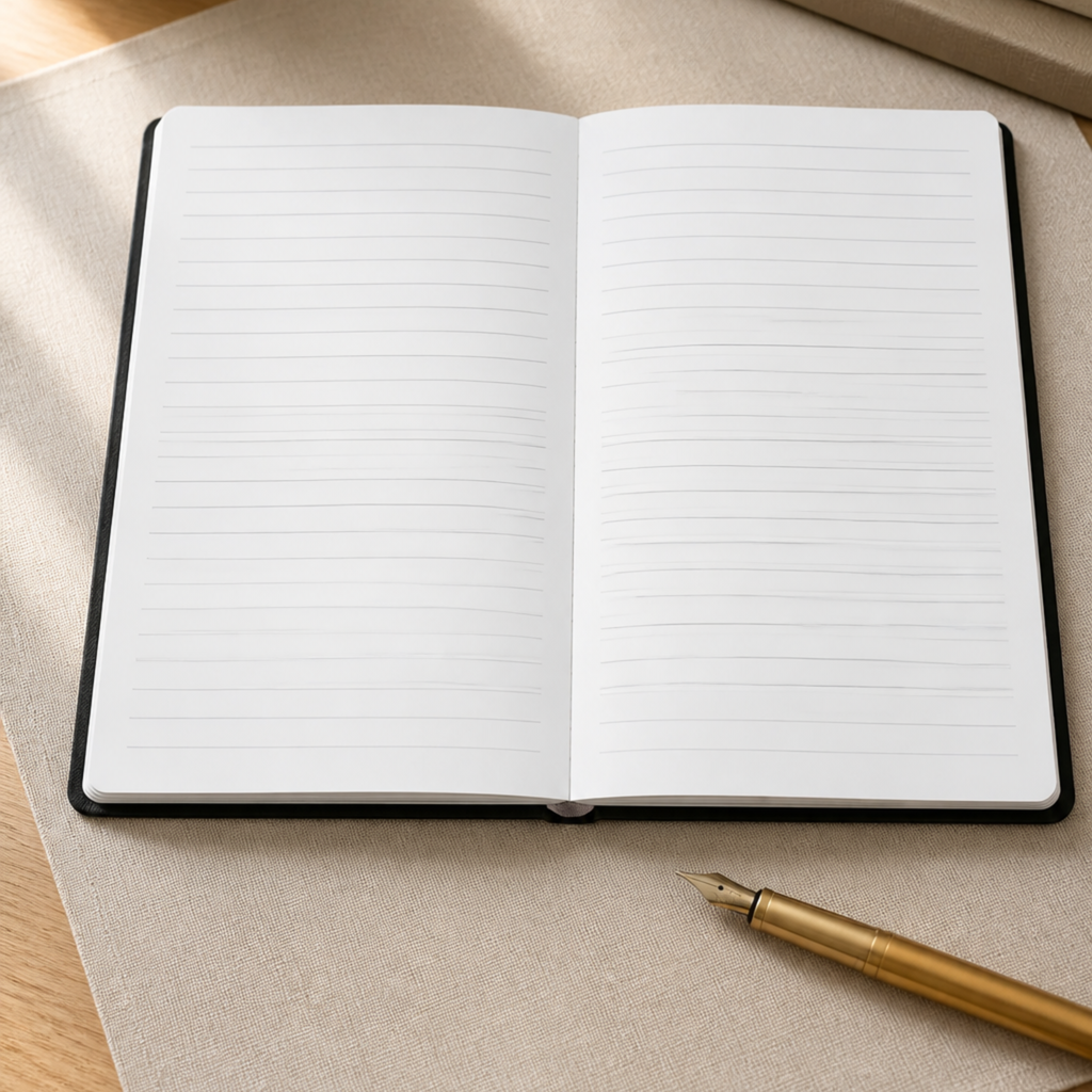 Personalised Midnight Moth Journal Amethyst Pen