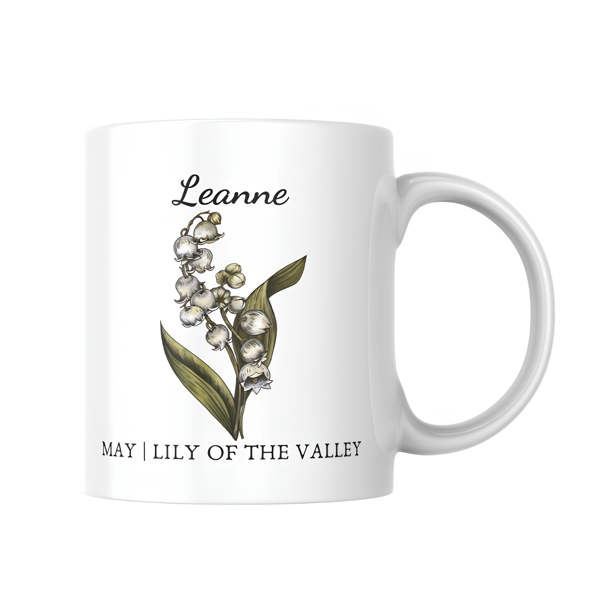 Printed Birth Month Flower Mug