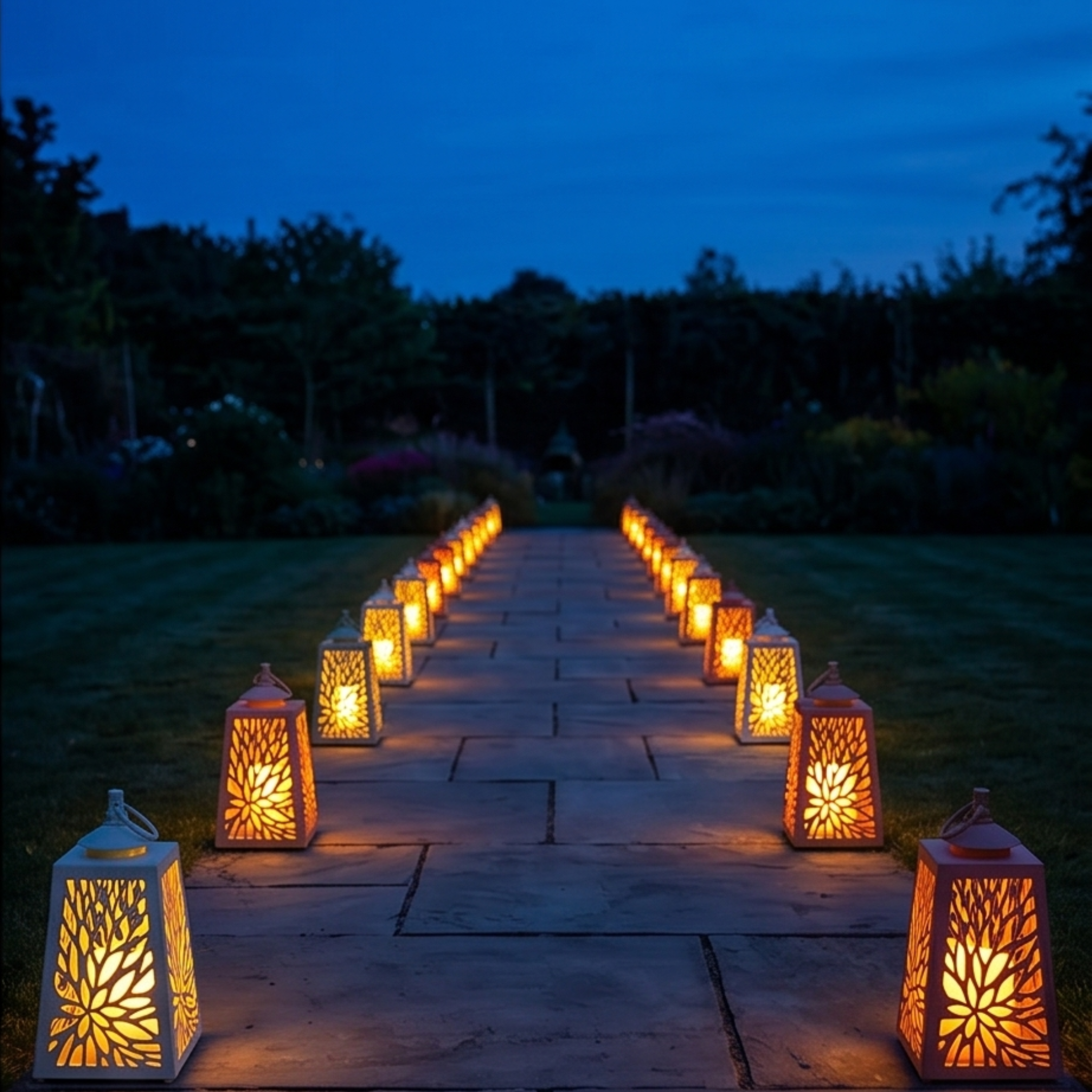 Cornish In Lit Lantern