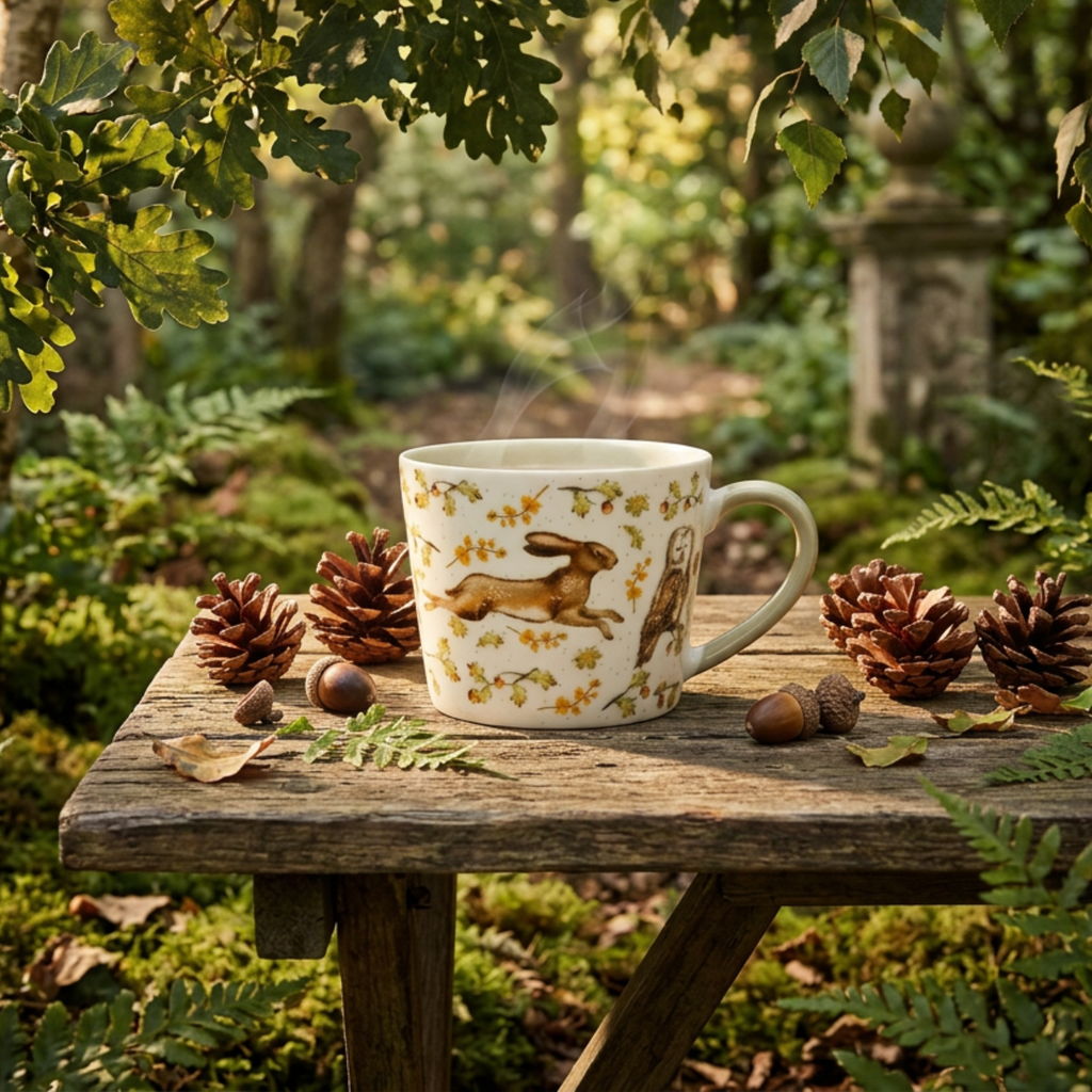 Forest Fable ( Owl, Rabbit)  - Mug