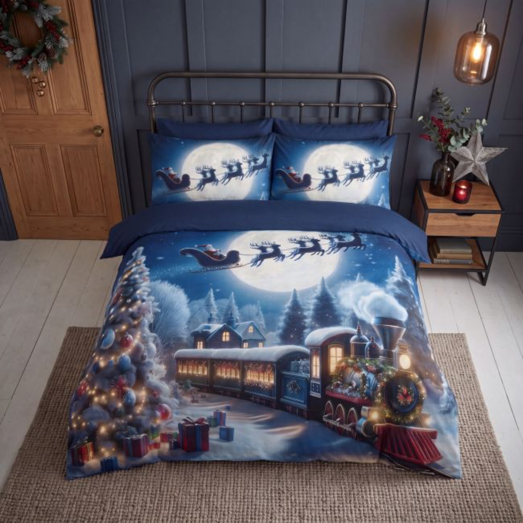 Christmas Express Train Bedding Set