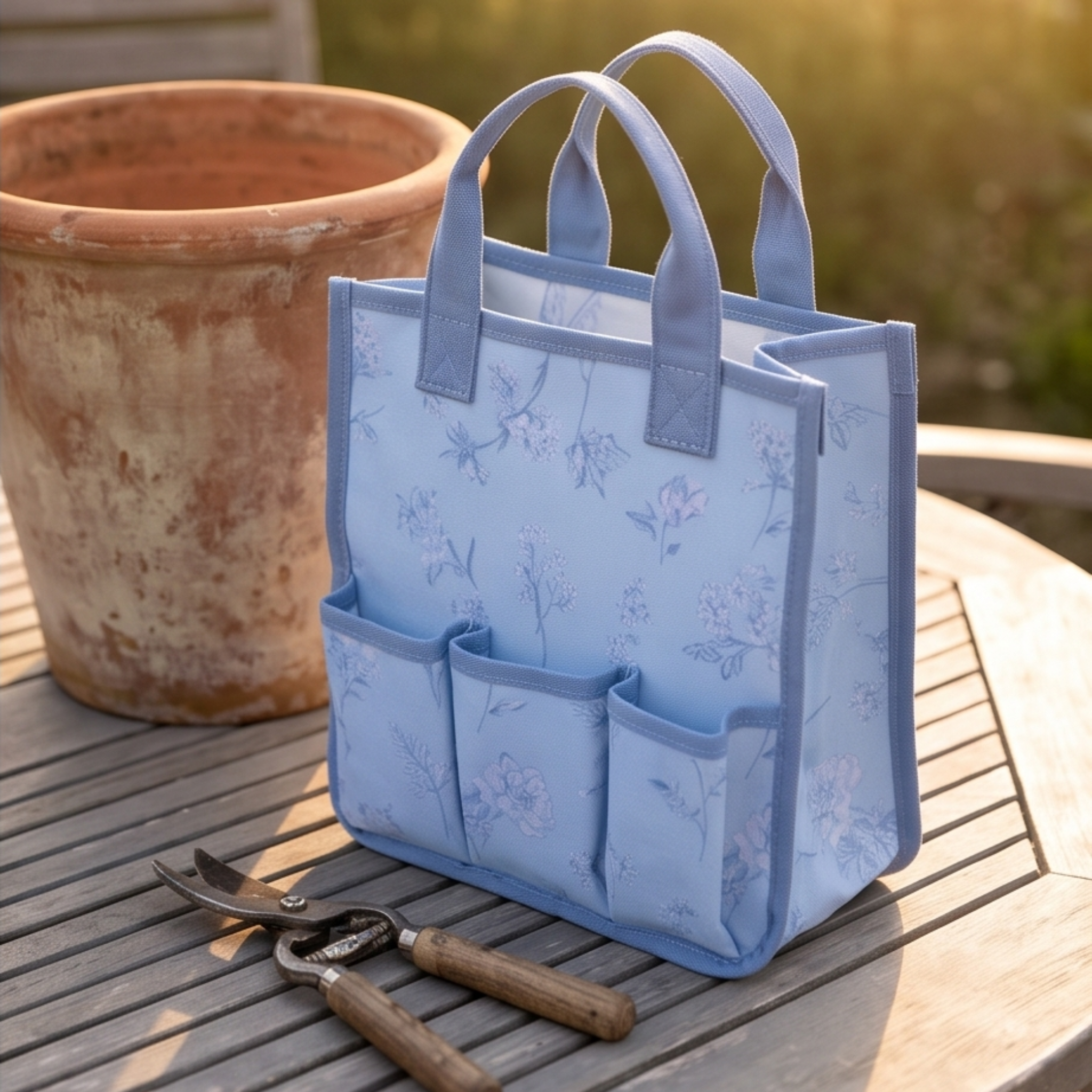 Personalised Mini Tote Bag with Garden Tool Set
