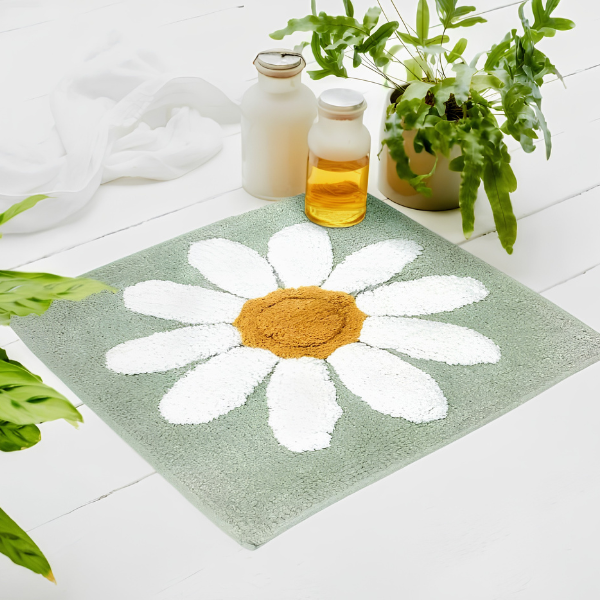 Daisy Cotton Shower Mat