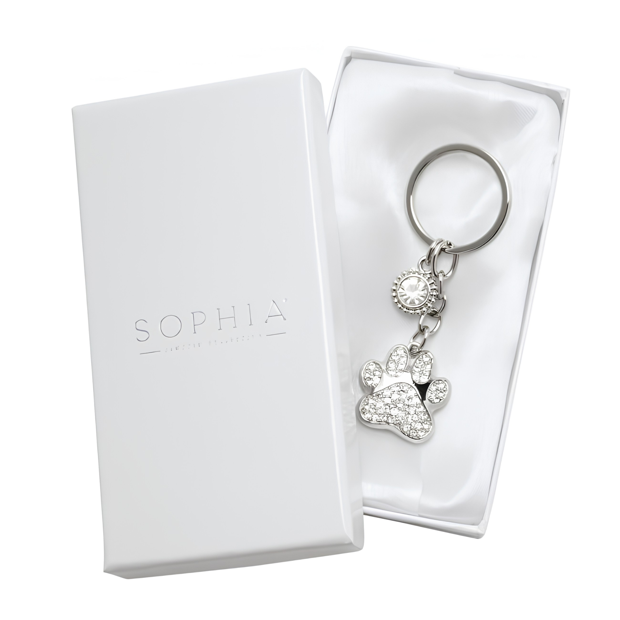 Crystal Paw Keyring