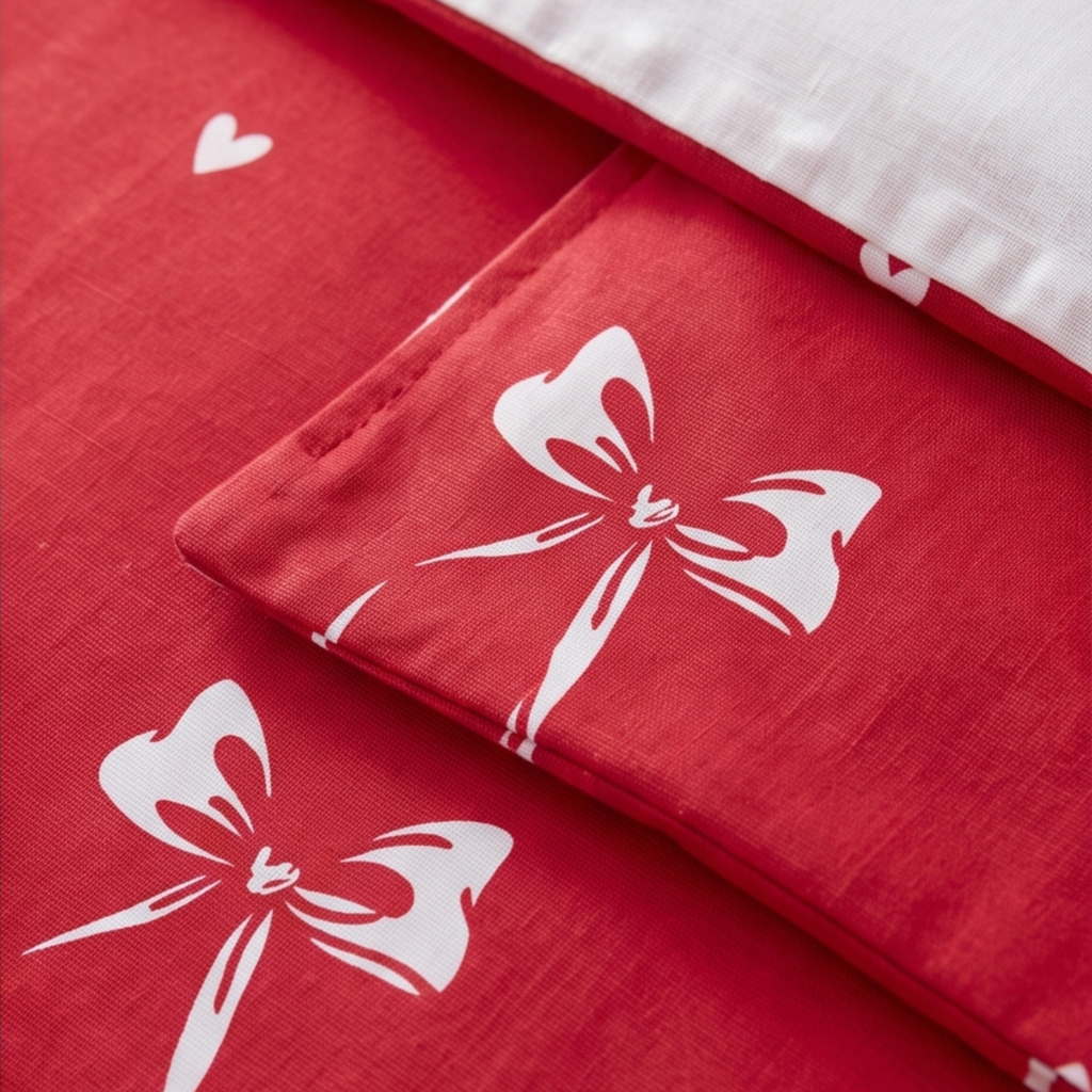 Bows Red  Bedding Set