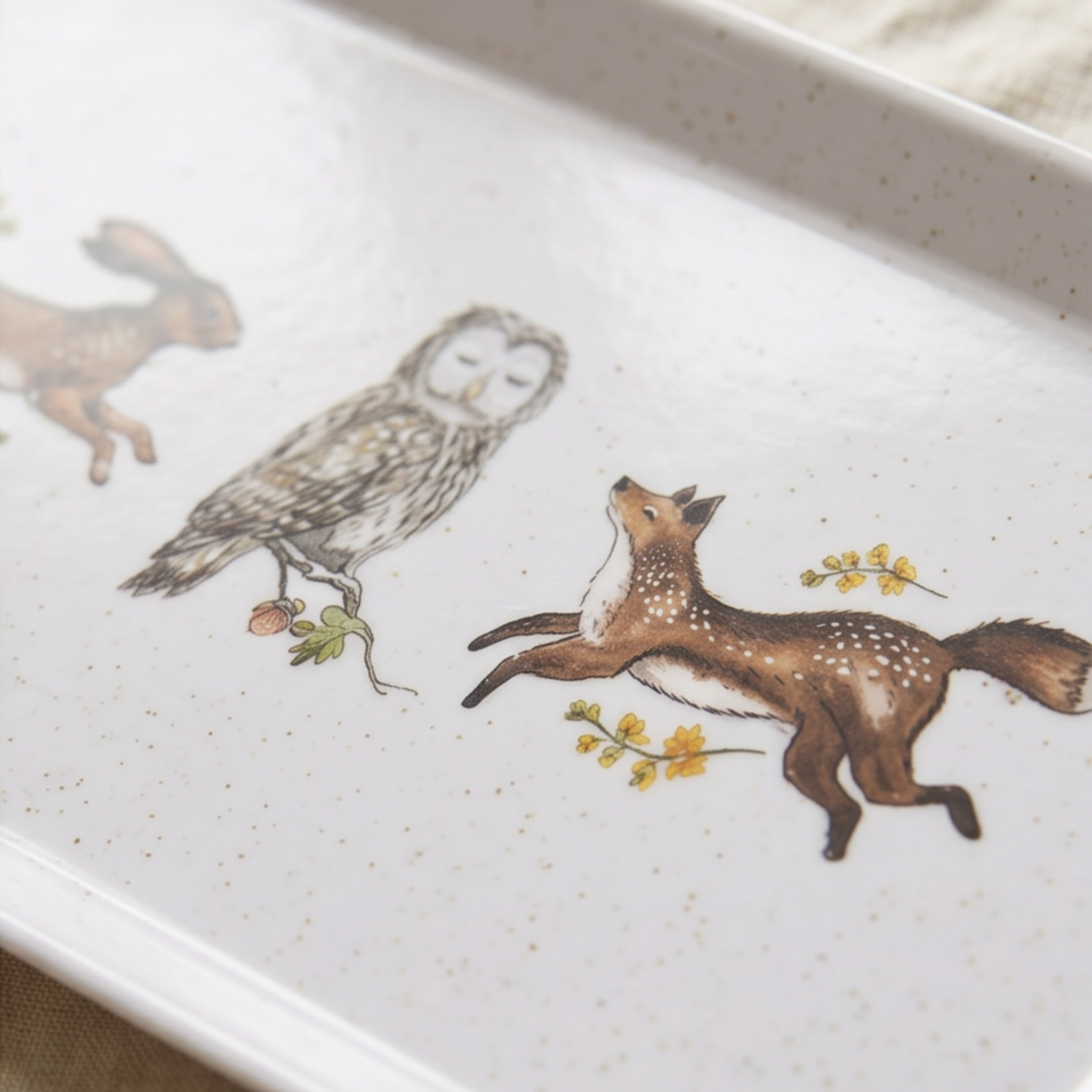 Forest Fable ( Owl, Rabbit)  - Scatter Tray