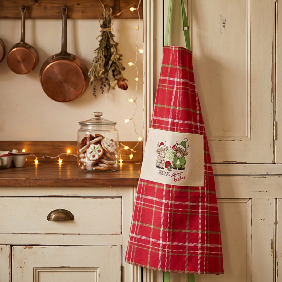 3pk Tea Towels - Highland Cow Christmas Kisses