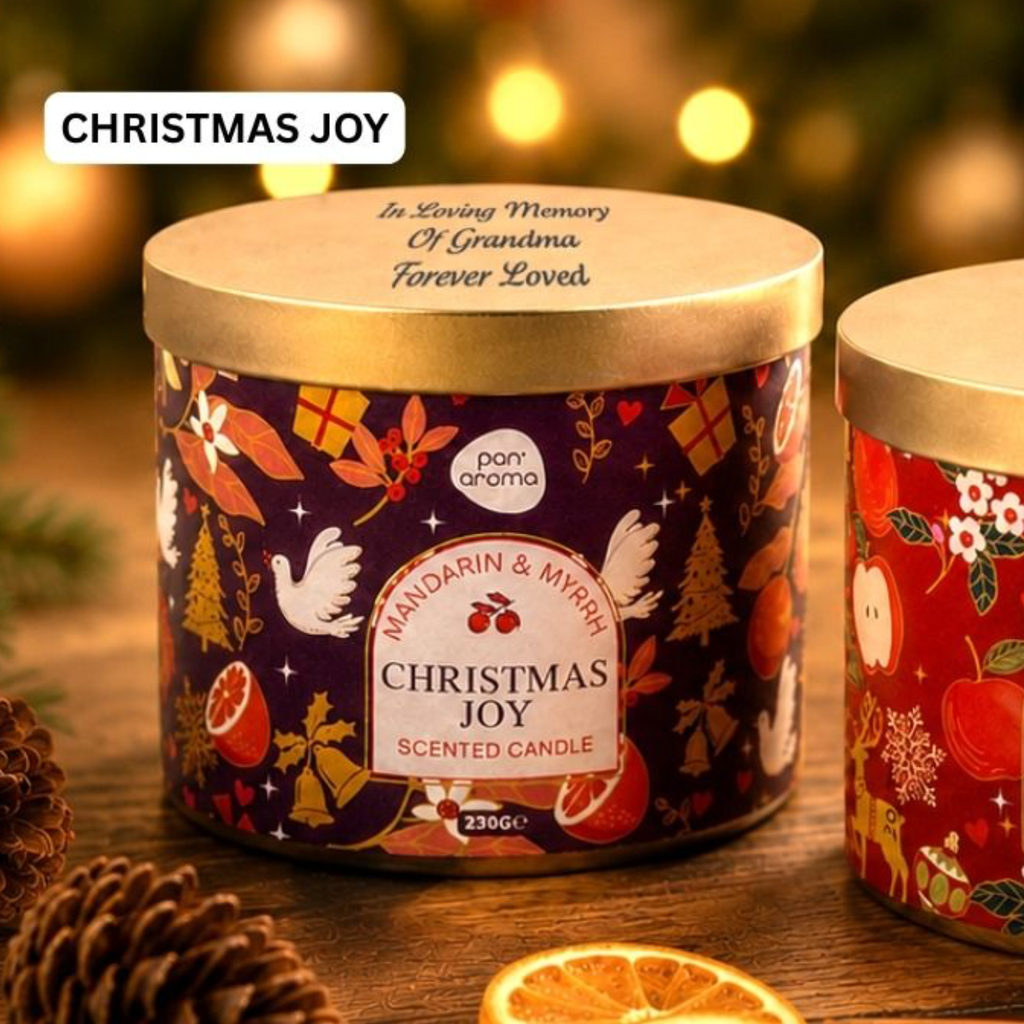 Personalised Christmas Glass Candle