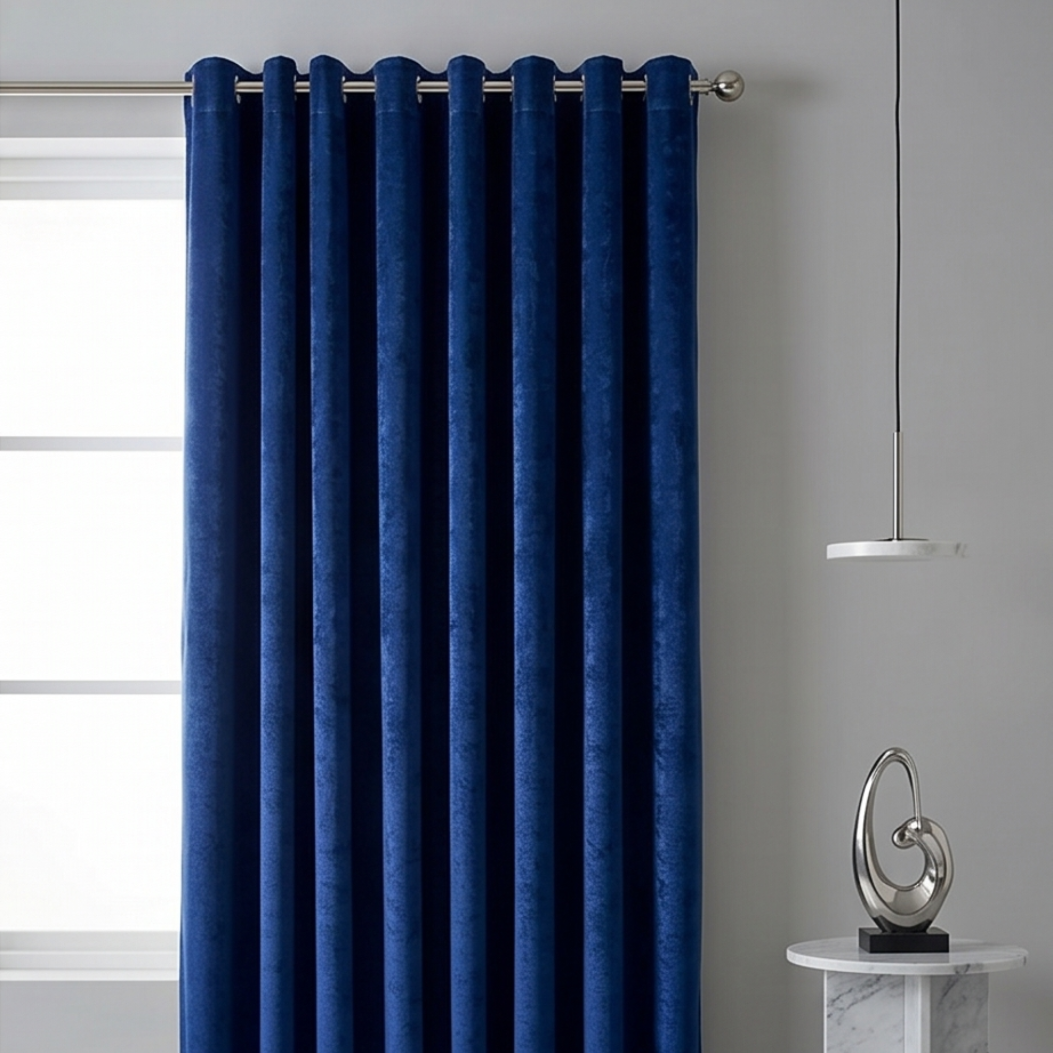Blackout Crushed Velvet Eyelet Curtains L72” x W66"