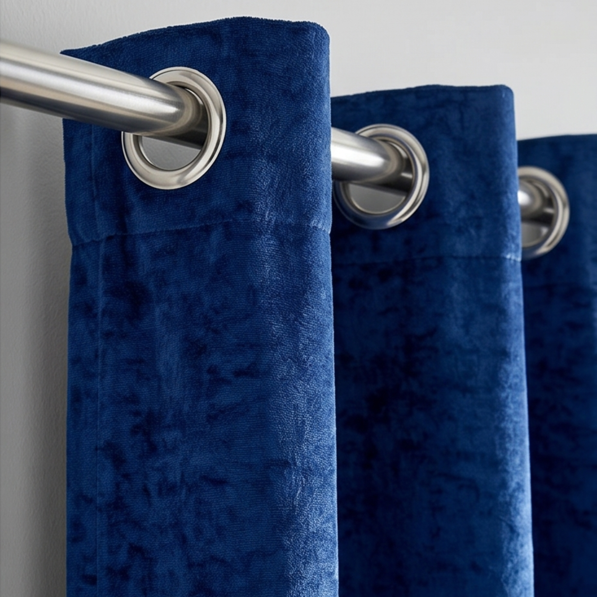 Blackout Crushed Velvet Eyelet Curtains L72” x W66"