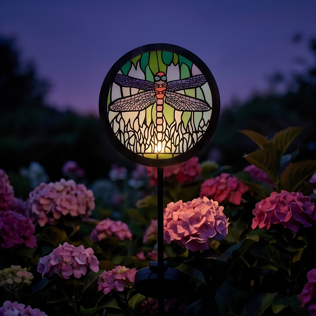 Solar Tiffany Lanterns and Stakes