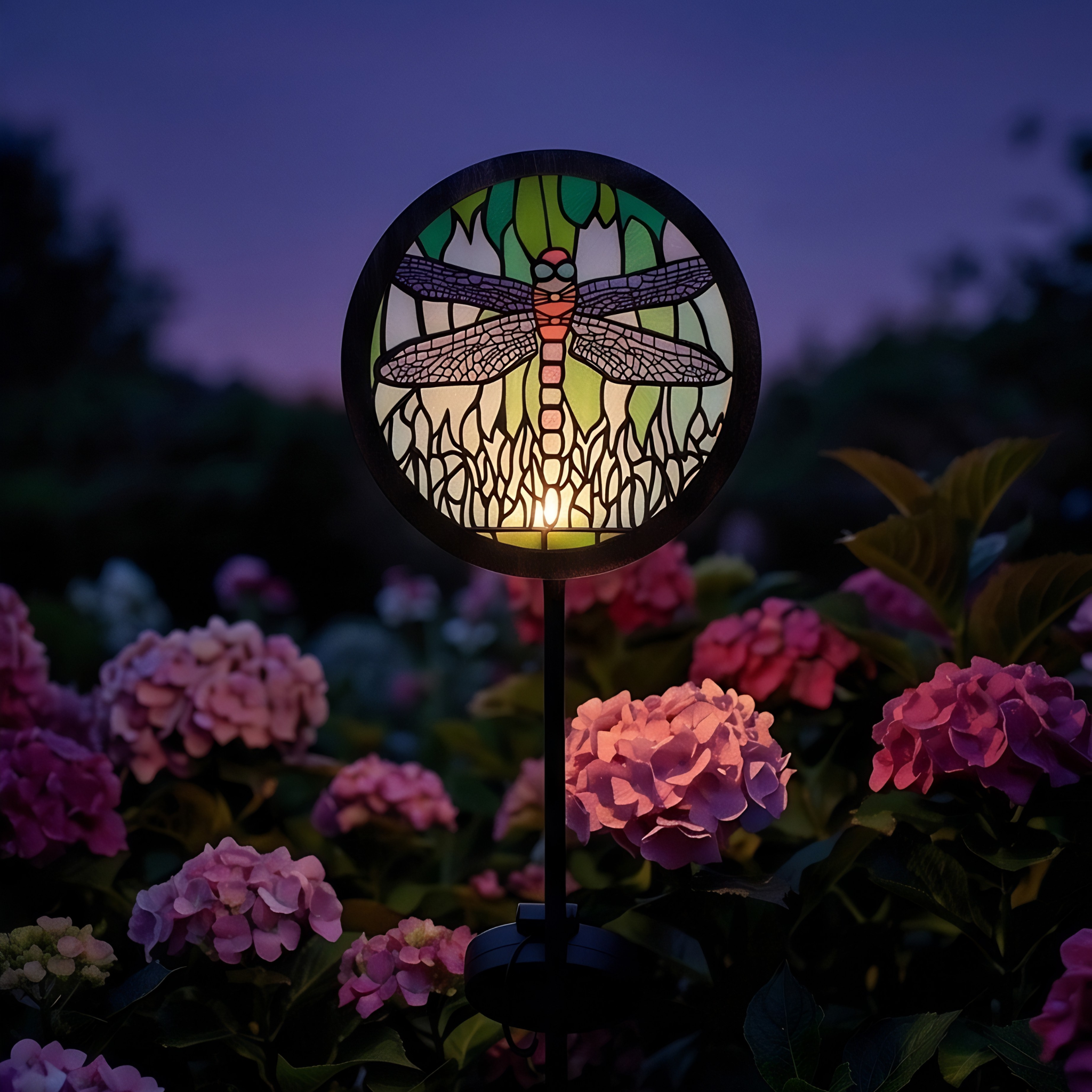 Solar Tiffany Lanterns and Stakes