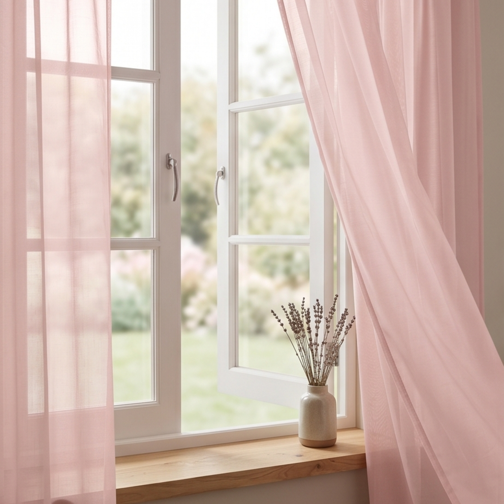 Top Voile Curtain Panels Pk2-  H90” x W59”