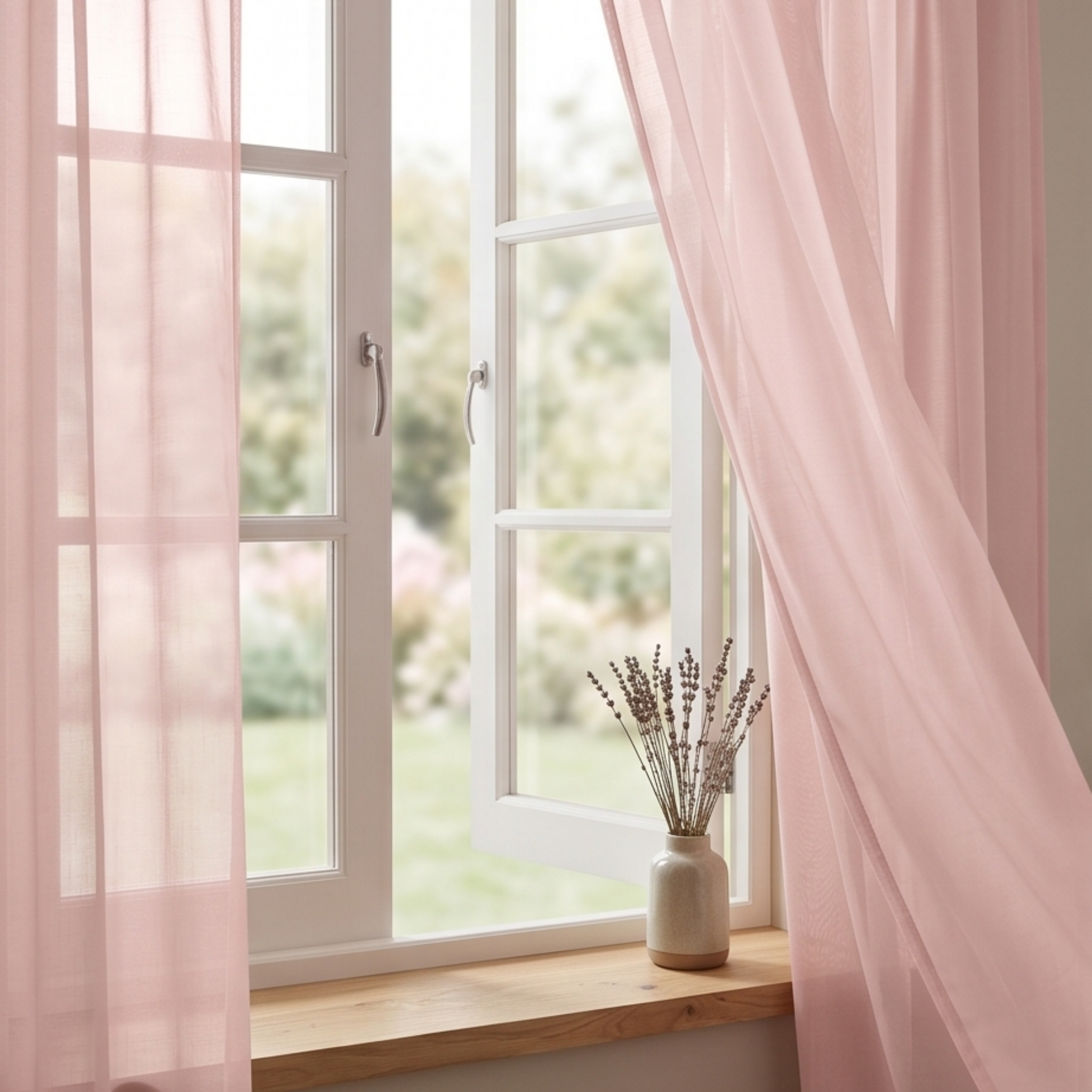Top Voile Curtain Panels Pk2-  H90” x W59”