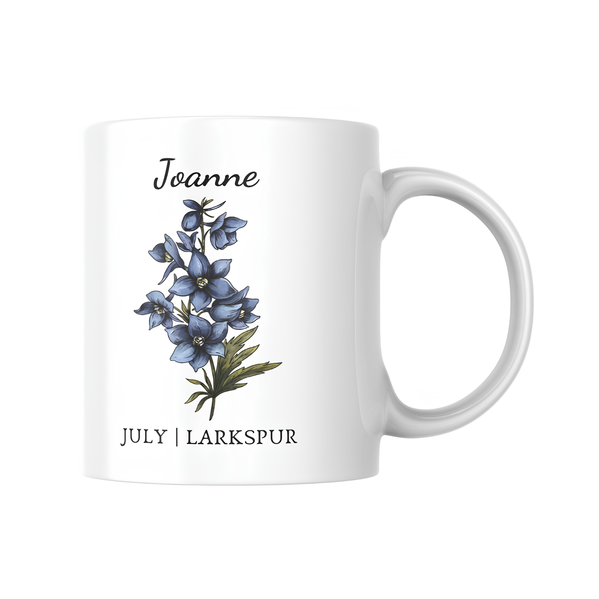 Printed Birth Month Flower Mug