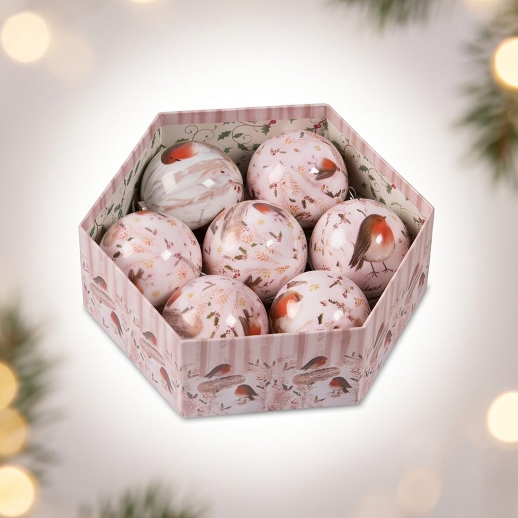 Set of 7 Christmas Baubles